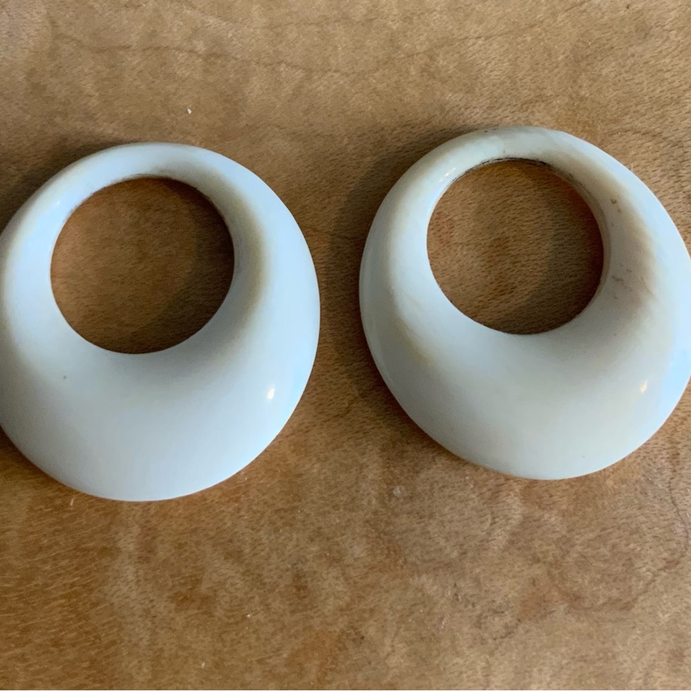 Semi Precious Stone Hoops 4 Pairs Vintage - Picture 9 of 11